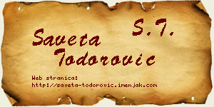 Saveta Todorović vizit kartica